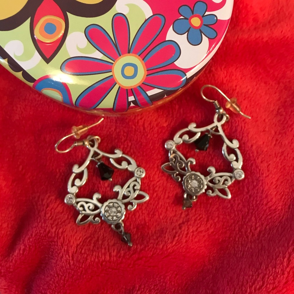 Brighton Chandelier Earrings with black beads